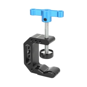 CAMVATE C-Clamp w/1/4"-20 and 3/8"-16 Threads,Blue T-handle fr Camera Monitor - Picture 1 of 7