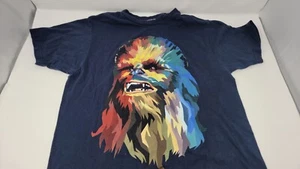 Fifth Sun Star Wars Herren T-Shirt Regenbogen Chewbacca dunkelblau Größe Medium - Bild 1 von 3