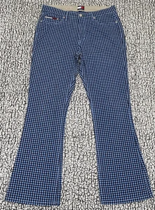 Tommy Hilfiger Check Plaid Dress Trouser Pants Blue  Womens Size 11 - Picture 1 of 13