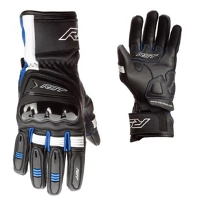 RST Pilot Leather Motorcycle Gloves - Blue/Black - Picture 1 of 3