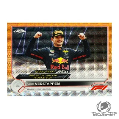2022 Topps Chrome Formula 1 Max verstappen Orange Wave #179 25/25 - Image 1 of 2