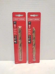 CRAFTSMAN TITANIUM DRILL BIT 3/8” NEW - With 1/4” Shank - New 2 Pack - Picture 1 of 3