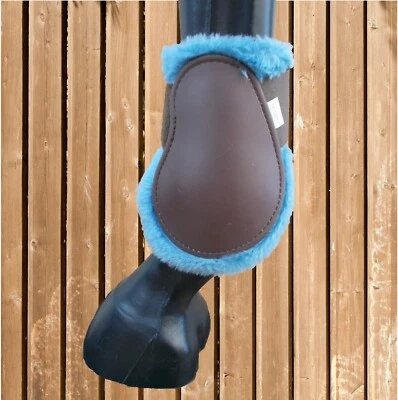 Norton Streichkappen Plüsch, Streichkappen synthetisches Fell, braun-blau, WB - Bild 1 von 2