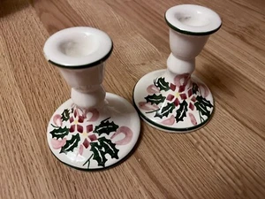 Portacandele arte popolare set di due decorazioni natalizie - Foto 1 di 8