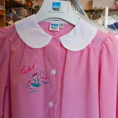 Grembiule scuola bambina asilo materna quadretti rosa SIGGI. Taglia 3 Anni 98 cm - Immagine 1 di 2