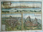 Mainz Würzburg Sitten echter  alter Braun und Hogenberg Kupferstich 1580