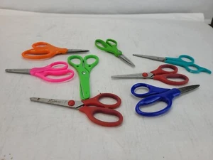 Mixed Lot 8 Pairs Of School Childs Scissors Activity Arts & Crafts 2-3” Blades  - Picture 1 of 5
