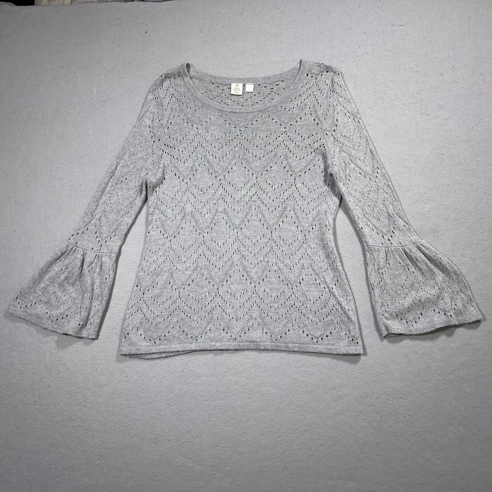 Suéter Saint Tropez West Mujer Talla Grande Tejido Manga Campana Gris Foto 1 de 4