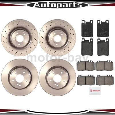 Pastillas de freno y rotores delanteros traseros para Mercedes-Benz SLK55 AMG 2010 2009 2008 2007 Foto 1 de 4