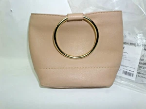 New "TheFix" Brand Brass O-Ring Purse Handbag Mini Bucket Bag Sienna Color NICE - Picture 1 of 6