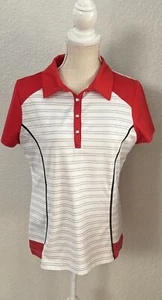 Chico’s Zenergy Golf Gr. 1 Oberteil Bluse Strass Knöpfe Kurzarm - Bild 1 von 15