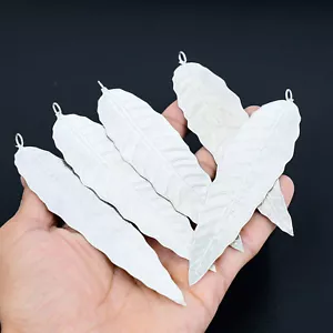 5 Pieces Silver Mango Tree Design Leaf Puja Worshipping Diwali Puja Article - Picture 1 of 9