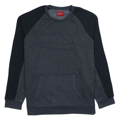 Guess 90's Spellout Crew Neck Sweatshirt XLarge Grey - Image 1 of 4