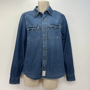 Abercrombie & Fitch Jeanshemd Herren Größe M Muscle Fit Langarm Western - Bild 1 von 14