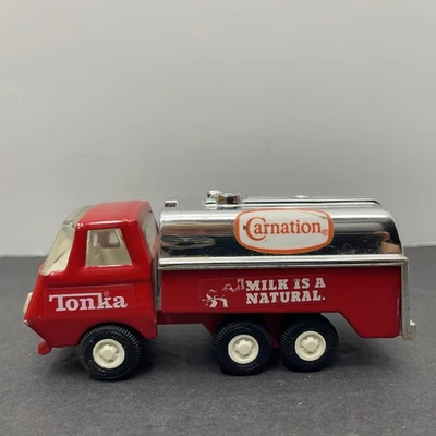 Camión cisterna Tonka Clavel 1978 # 903 vintage juguete cromado rojo Foto 1 de 4