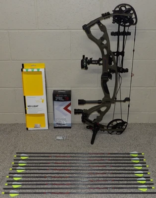 Paquete de arco de carbono Hoyt RX-5 cargado - 55/65 lb - RX5 - verde salvaje - 25" a 30" Foto 1 de 4