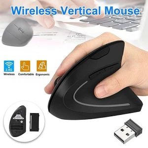 Wireless Vertical Mouse Ergonomic USB2.0 Optical Gaming Mice Rechargeble Mouse - Picture 1 of 11