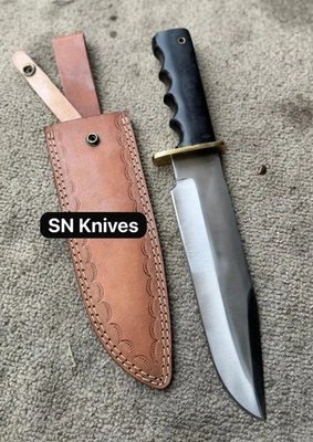 Custom Handmade D2 Tool Steel Hunting Bowie Knife Survival Knife - Image 1 of 3