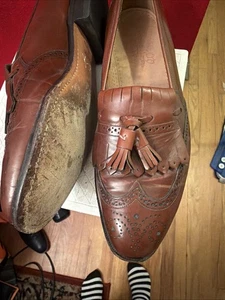 Zapatos de vestir Johnston Murphy para hombre talla 11 D Optima cuero Kiltie borla - Imagen 1 de 8