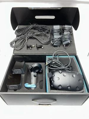 HTC Vive VR Headset Full System Kit w/ 2 Base Stations, 1 Controller & Cords - Image 1 of 4