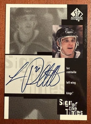 2000 Upper Deck Hockey SPAuthentic Sign Of The Times #LR Luc Robataille AUTO, NM - Image 1 of 2