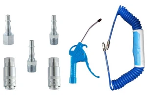7 PIECE GENUINE PCL AIR ACCESSORY KIT - HOSE, BLOWGUN, CONNECTORS - Picture 1 of 6