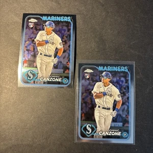 (2) 2024 Topps Chrome Rookie Dominic Canzone Seattle Mariners - Picture 1 of 2