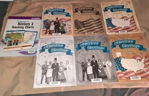 Abeka 3rd Gr Our American Heritage History Text Map Skills Quiz Tests Charts LOT - Picture 1 of 9