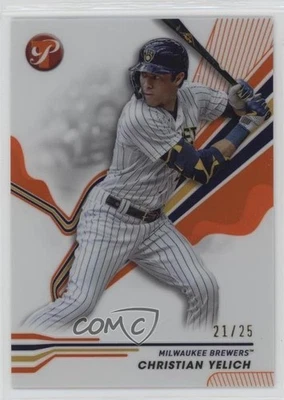 2024 Topps Pristine Orange Refractor /25 Christian Yelich #157 - Image 1 of 2