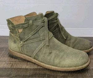 Geboren Tarklin Stiefeletten glasiert olivgrün abgenutzt Gr. 8 Gorpcore - Bild 1 von 13