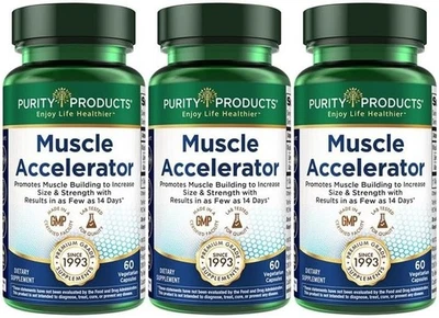3x Purity Products Muscle Accelerator 650 mg Musc patentado y clínicamente probado... Foto 1 de 3