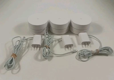 Google WiFi System Router For Whole Home Coverage AC 1304 (3 PACK) Mesh WORKS - Image 1 of 4