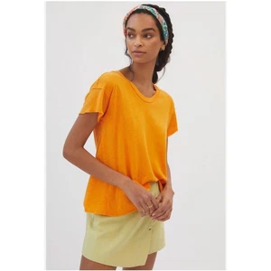 Camiseta Anthropologie Pilcro Sustainable Swing Naranja Mandarina Talla Grande XS - Imagen 1 de 8