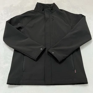 Tumi Jacket Mens Small Black Soft Shell Outdoor Casual Chest Pocket Fleeced Line - Picture 1 of 22