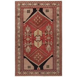 Handmade Zanjan 200x127 CM Hand-Knotted Wool Oriental Carpet Rug Red - Picture 1 of 10