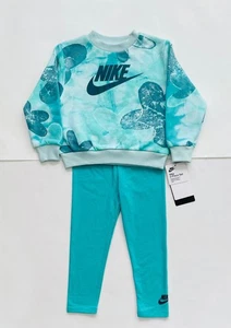 Nike Sudadera con Capucha y Leggings Conjunto de 2 Piezas Polar Floral Niñas Talla 3T Nuevo con Etiquetas - Imagen 1 de 4