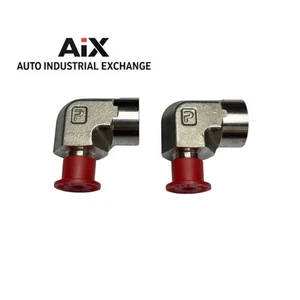 Lot of 2 Parker 1/8 x 1/4 CD-SS 90° Elbow Fittings SS NPT/NPTF 5000 PSI - Picture 1 of 4