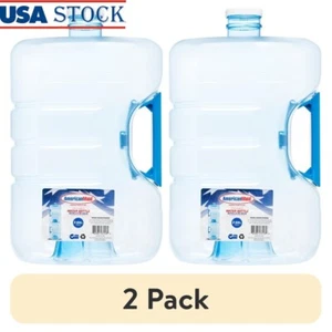 2 Pack Refillable Stackable Water Gallon Containers BPA Free Easy Carry 3 Gal US - Picture 1 of 12