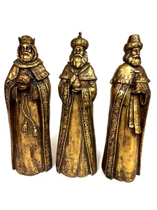 17" Tall Gold Three Kings of the Nativity - Picture 1 of 15