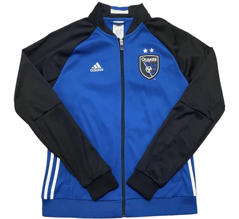 ADIDAS SAN JOSE EARTHQUAKES TRACK JACKET WARM UP WOMEN’S MEDIUM APU008 2015 Cover