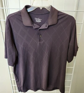 Walter Hagen Golf Polo Shirt Mens L Gray Short Sleeve Geometric Outdoor Sports - Picture 1 of 11