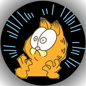 Ostia per torta compleanno festa immagine torta fondente - cialda Garfield P17 - Foto 1 di 1