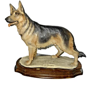 Giuseppe Armani German Shepherd Dog Sculpture Statue Signed Alsatian GSD 1983 - Picture 1 of 14