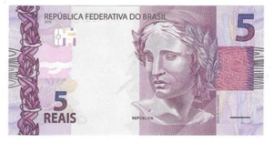 2010 Brazil 5 Reais P253a UNC - Picture 1 of 2