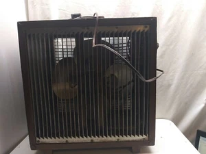 Mathes Retro Wooden Cabinet Four Blade Cooler 4 Speed Control Fan 17x15x9 Brown - Picture 1 of 6
