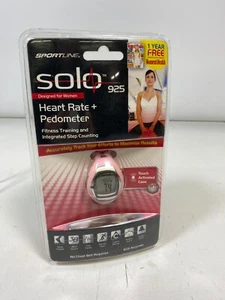 NEW Sportline Solo 925 Heart Rate + Pedometer Pink Water Resistant Tracks Steps - Picture 1 of 2
