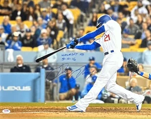 Tracy Thompson Signed 16x20 Dodgers Photo 'Walk Off HR 5/10/16' PSA 7A63912 - Picture 1 of 2