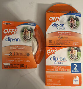 OFF! Clip-on Mosquito Repellent Fan Starter Circulating Kit + 2 Refills