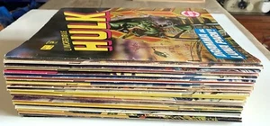 22x lotto marvel CORNO L'INCREDIBILE HULK GIGANTE poster adesivi  EDICOLA - Picture 1 of 11