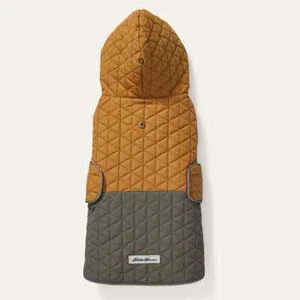 Too Cool Eddie Bauer Pet Apparel Richland Hooded Quilted Jacket Size M S236 - Picture 1 of 3